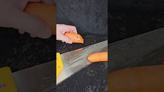 how to cut carrots with a hacksaw on wood. #carrots #hacksaw #wood #how