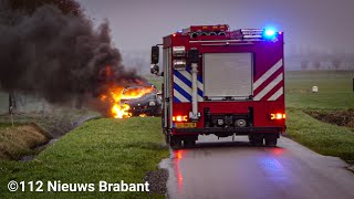 gestolen auto uitgebrand aan de Brebitstraat in Haren