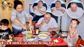 🇦🇺 #142 Bữa tối với Cơm gà Ta luộc 💥 ăn con gà mà như cực hình Với ông Chồng Tây | nhà Của Oanh