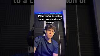 POV: you're listening to a clean version of a song 💀😭 #funny #music