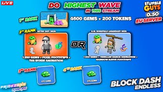 🟢EU Do Highest Wave and get 4600gems😎 Stumble guys live #stumbleguyslive #bd #blockdash #euserver