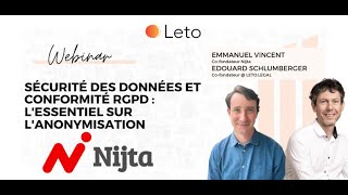 Leto x Nijta: Sécurité des données et conformité RGPD, l'essentiel sur l'anonymisation