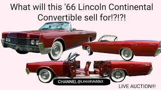 BAT Listing Review - 1966 Lincoln Continental Convertible - What Will It SELL For?