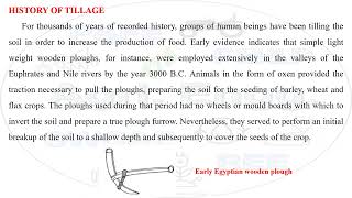 HISTORY OF TILLAGE