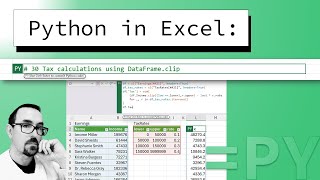 Calculate taxes from tax brackets using Python in Excel!