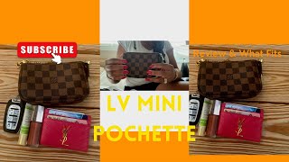 LV Mini Pochette Review/What Fits & Is it worth it? #louisvuitton #ysl