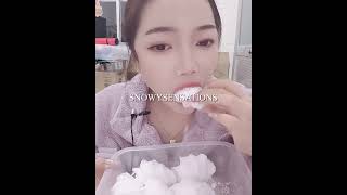 EATING SUPER SQUEAKY ICE DUMPLINGS ONLY BITES #iceeatingasmr #iceeatingonlybites #squeakyice