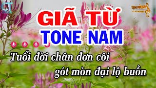 Karaoke Giã Từ Tone Nam Am | Nhạc Sống Mới || Karaoke Tuấn Kiệt