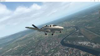 X-Plane 11.32 r2 - Cirrus Jet SF50 G2, from Genova (LIMJ) to Boscomantico (LIPN)