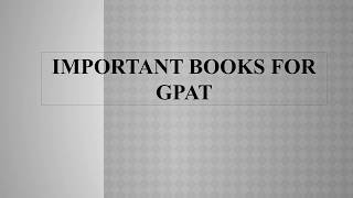 Most Important Books for GPAT