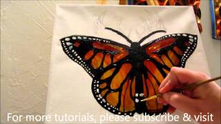 How to paint a butterfly  with antlers