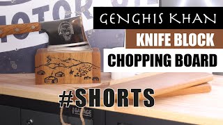 Building a Custom Knife Holder and Cutting Board #shorts