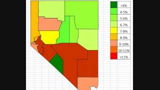 Map: Nevada Unemployment By County October 2013