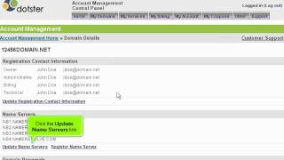 How to update your DNS @ Dotster