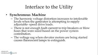 Distributed Generation & Interface to the Utility |Power Quality & management|