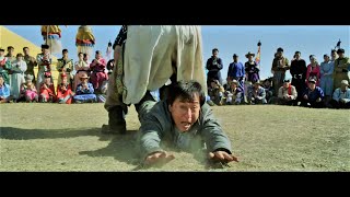 Skiptrace 2016: Jackie Chan and Johnny Knoxville vs Mongolian Wrestler, short hilarious fight