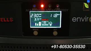 Havells enviro Solar Home PCU PM 850 / 1100 Display View