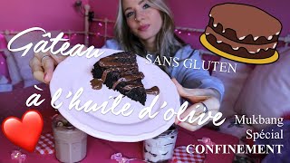 GÂTEAU AU CHOCOLAT à l'huile d'olive, GLACE aux SCHOKO-BONS | Mukbang spécial CONFINEMENT | Recette