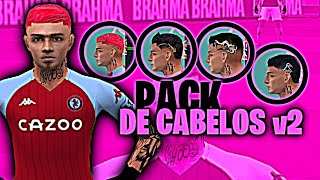 PACK DE CABELOS v2 @Ianszs14 PARA PES PPSSPP 2024 - DE CRIA C/ DESENHO CORTE DO JACA, MOICANO ETC