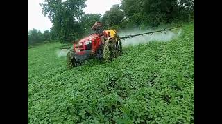 Sprayer in Field By Swaraj Tractor Target 630