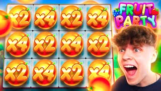 CRAZY BASE GAME HIT ON FRUIT PARTY SAVED THE BALANCE! (BONUS BUYS)