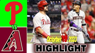 Phillies vs. D-backs (10/19/23) [TODAY] NLCS  Game 3 Highlights | MLB Highlights 2023