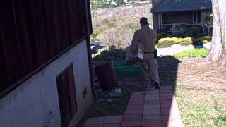 Smart Meter Man Chased Off Property, Cambria, California