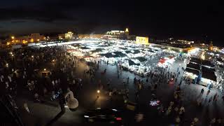 Marrakech Jemaa el-Fna جامع الفنا time lapse by night