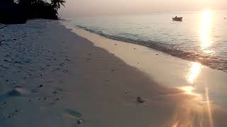 Maldives beach side view