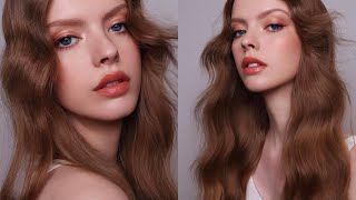 70s Inspired Soft Coral Toned Makeup | Hung Vanngo