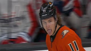 Trevor Zegras scores on Capitals and flicks tongue