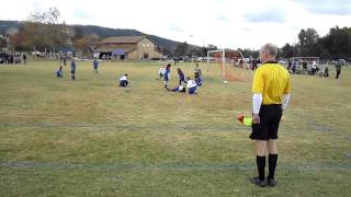 Little girl gets a face full of soccerball!