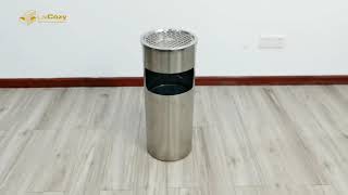 Stainless Steel Column Waste Bin