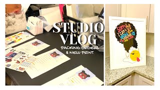 STUDIO VLOG | DESIGNING TEMP THANK YOU CARDS, FINDING THE RIGHT PRINT & PACK ORDERS | TAWANA SIMONE✿