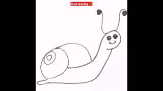 How to draw a snail step by step 🐌❣️🐌 #shorts #art #artforkids #easydrawing