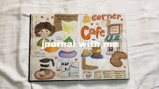 ✨journal with me✨ corner cafe☕️