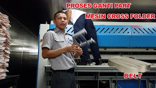 Ganti Part Mesin Coss Folder Main Laundry, Belt Change. Vlog @suarnet #laundry #kapalpesiar