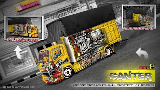 MOD💲 CANTER kerodong suspensi real full decal 🔥 || MOD BUSSID