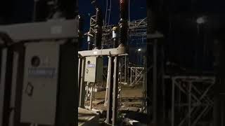 Live hot point 🔥 at 66KV Breaker