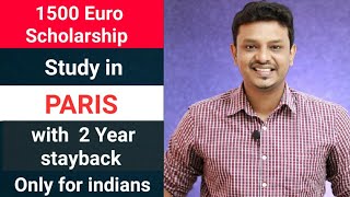 Study in PARIS with scholarship  and 2 years stay back | How to get PR in FRANCE  in Malayalam