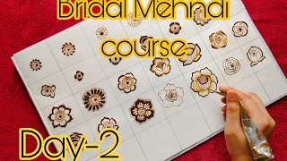 Bridal Mehndi course day2||Basic Henna flowers||learn with @sehreenshennaclasses