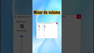 mixer de volume sur windows