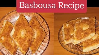 BASBOUSA RECIPE,(SEMOLINA CAKE) Famous Arabic delicacy. Eid recipes