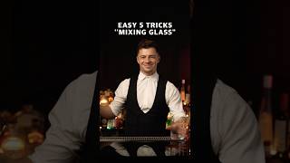 Top 5 flair tricks with mixing glass🔥 #flairbartending