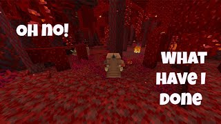 Venturing into the nether....... - Minecraft Hardcore 1.16 Ep3