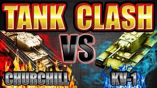 TANK CLASH  Churchill VS KV-1 Best Credit Earner? ||World of Tanks Blitz||