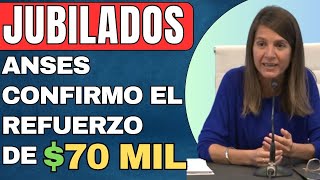 Anuncio del refuerzo de $70.000 para un grupo de Jubilados y Pensionados