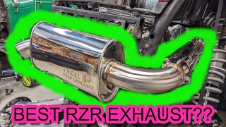 TREAL RZR XP & Turbo S Exhaust: unboxing, install, and test drive with audio!