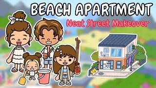 Beach Apartment ☀️ Neat Street Building Makeover 🏖️ Toca Boca House Ideas 😍 TOCA GIRLZ