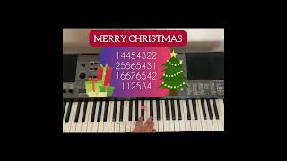 We wish u a Merry Christmas easy tutorial #piano #christmas #jinglebells #learn#play#merrychristmas